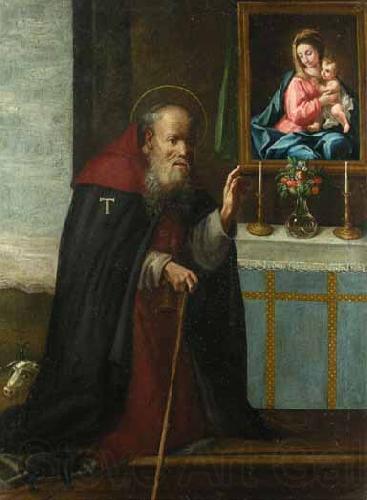 Anonymous Saint Anthony Spain oil painting art