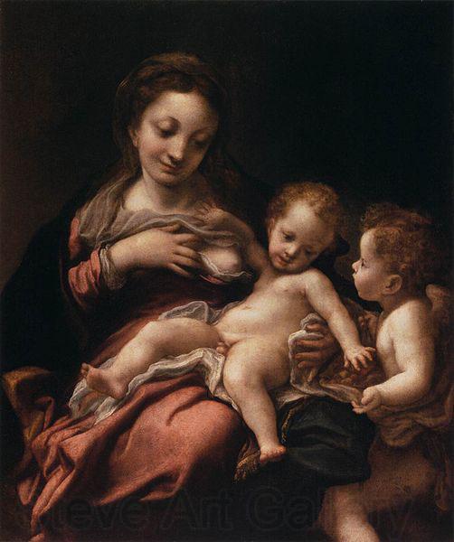 Correggio Virgin and Child with an Angel Norge oil painting art