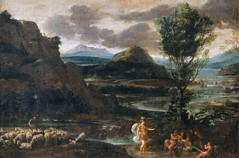 Domenichino Erminia among the Shepherds Norge oil painting art