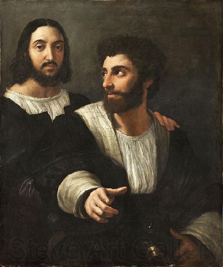 Raphael Self portrait with a friend Spain oil painting art