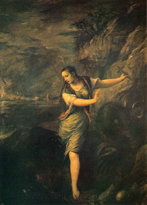 Titian St Margaret and the Dragon Germany oil painting art