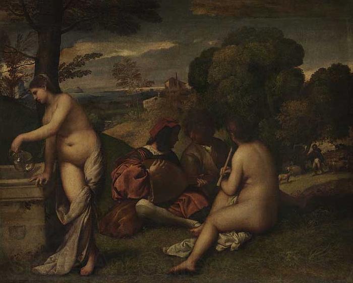 louvre Giorgione Spain oil painting art