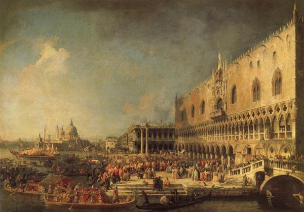 Canaletto The Reception of the French Ambassador in Venice France oil painting art
