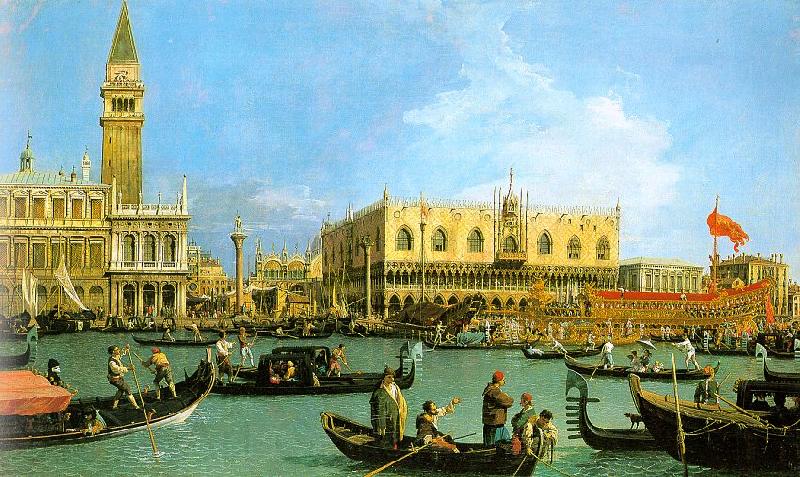 Canaletto The Basin of San Marco on Ascension Day Norge oil painting art