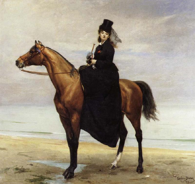 Carolus-Duran At the Seaside,Sophie Croizette on horseback Spain oil painting art