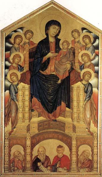 Cimabue Madonna and Child Enthroned with Eight Angels and Four Prophets Spain oil painting art