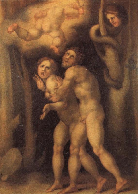 Pontormo The Fall of Adam and Eve Spain oil painting art