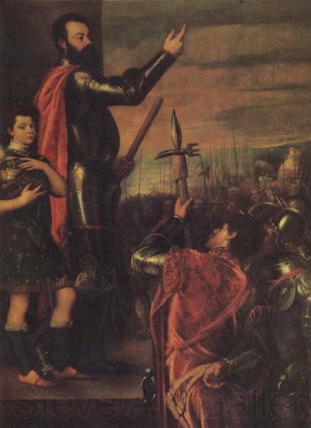 Titian The Exbortation of the Marquis del Vasto to His Troops Spain oil painting art