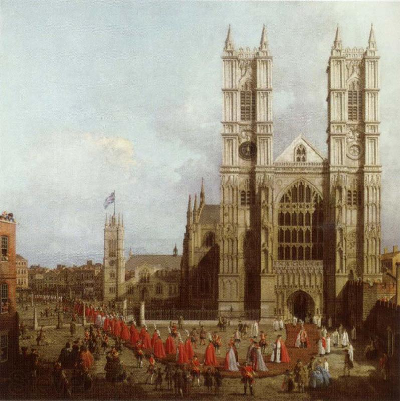 Canaletto Wastminster Abbey with the Procession of the Knights of the Order of Bath Spain oil painting art
