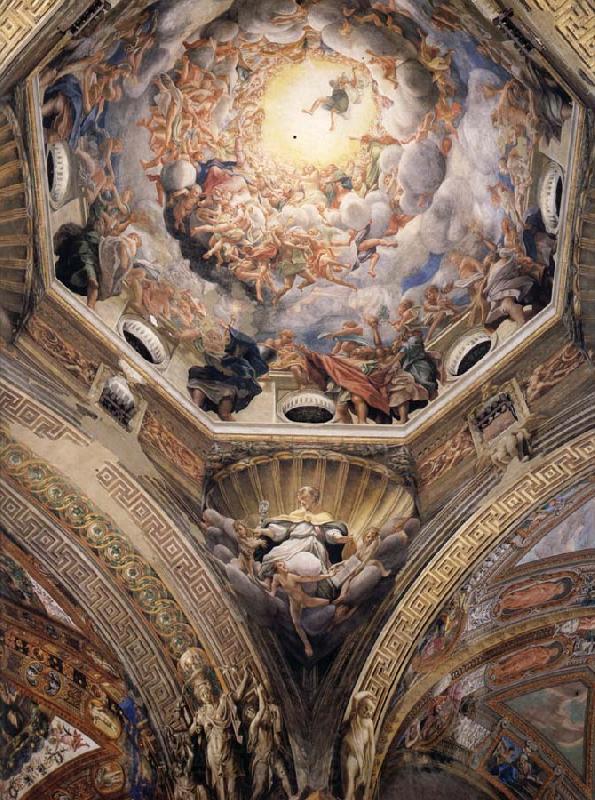 Correggio Partial view of the cupola with the pendentive depicting Saint Hilary Norge oil painting art