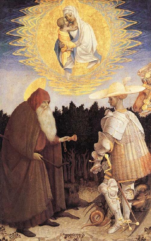 PISANELLO The Virgin and Child with St. George and St. Anthony the Abbot Norge oil painting art