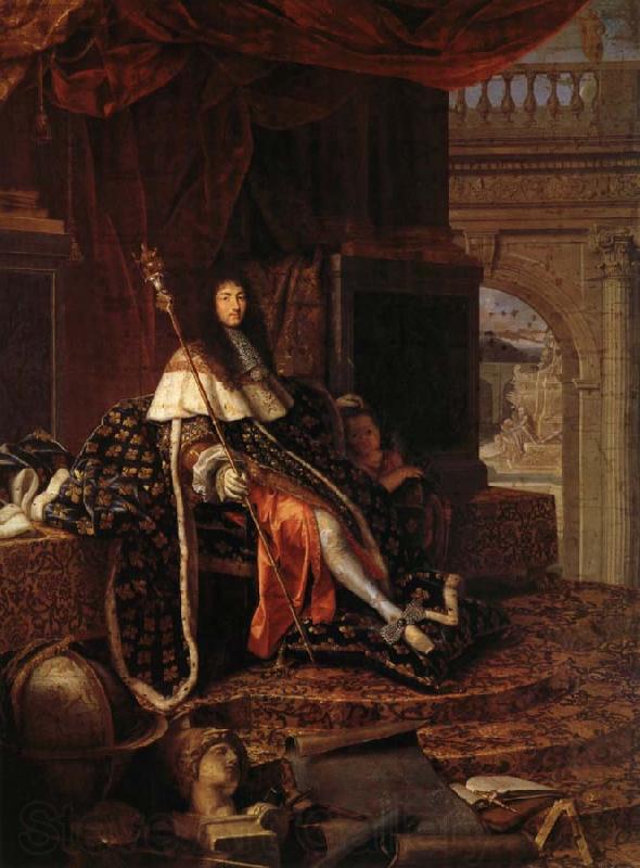 Testelin,Henri Louis XIV,protecteur de I'Academie Royale Norge oil painting art