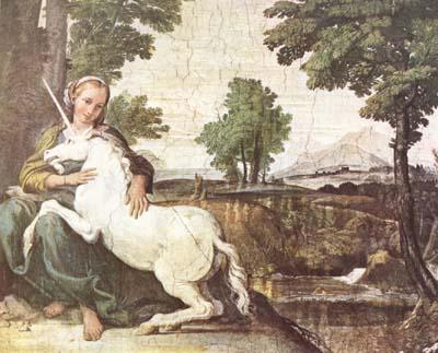 Domenichino The Maiden and the Unicorn (mk08) Germany oil painting art