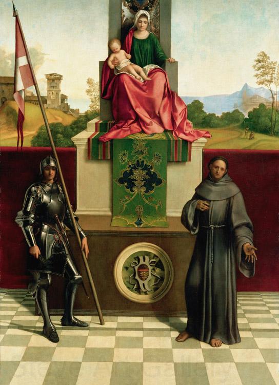 Giorgione Virgin and Child with SS Francis and Liberalis (mk08) Germany oil painting art