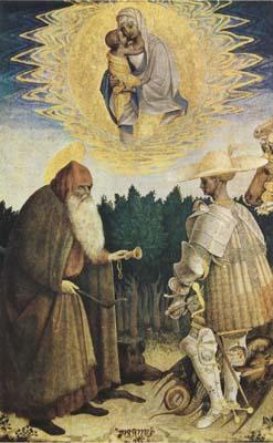 PISANELLO The Virgin and Child with the Saints George and Anthony Abbot (mk08) Norge oil painting art