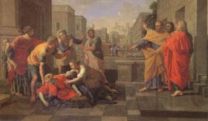 Poussin The Death of Sapphira (mk05) France oil painting art