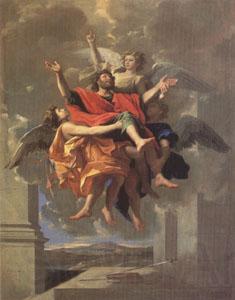 Poussin Ecstasy of ST Paul (mk05) Norge oil painting art