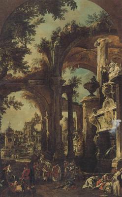 Canaletto (in alto a destra) Giambattista Piazzetta e Giovanni Battista Cimaroli (mk21) France oil painting art