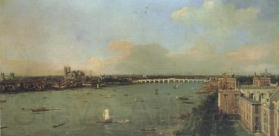 Canaletto Il Tamigi col ponte di Westminster nel fondo (mk21) Norge oil painting art