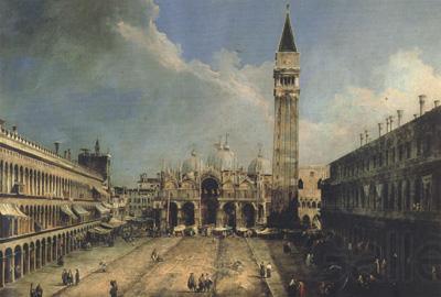 Canaletto Piazza S.Marco con la basilica di fronte (mk21) Norge oil painting art