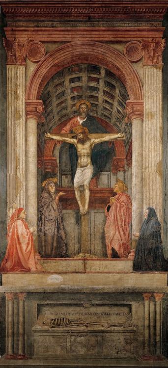 MASACCIO The Holy Trinity (nn03) Spain oil painting art