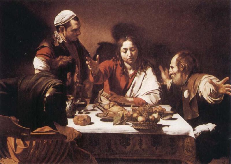 Caravaggio The Supper at Emmaus Spain oil painting art