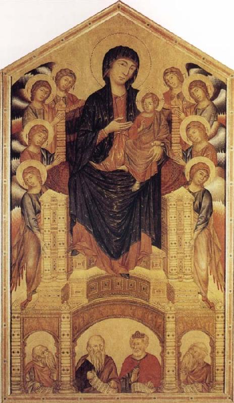 Cimabue Madonna and Child Enthroned with Angels and Prophets Spain oil painting art