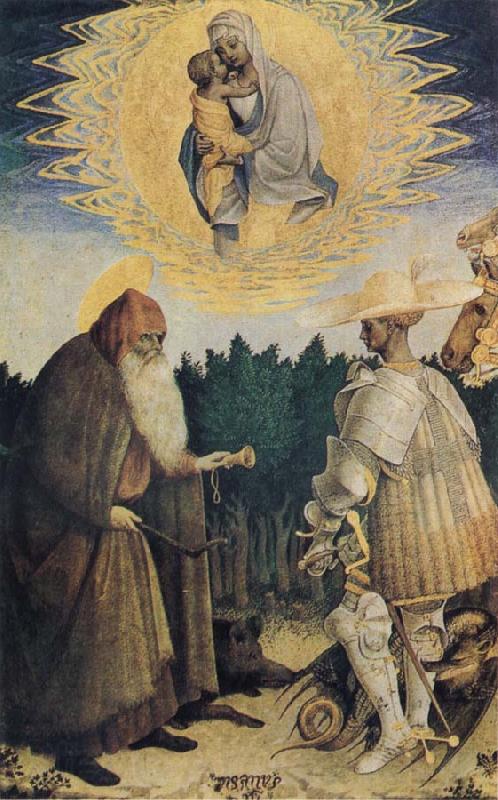 PISANELLO The Virgin and Child with the Saints George and Anthony Abbot France oil painting art