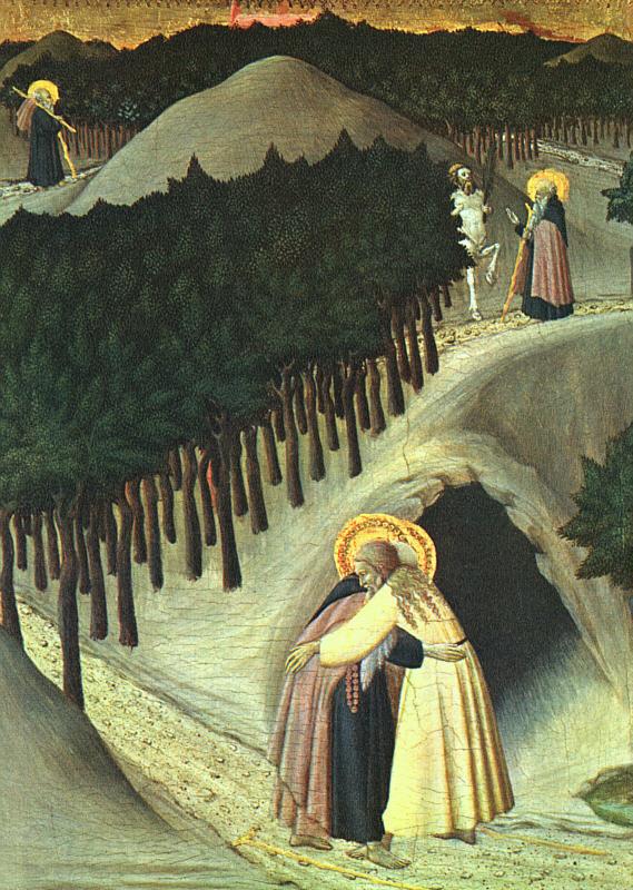 SASSETTA The Meeting of St. Anthony and St. Paul Norge oil painting art