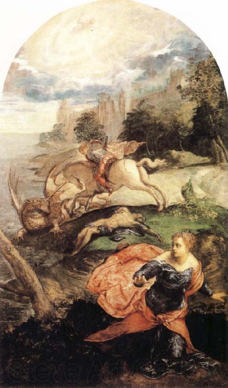 Tintoretto St George and the Dragon France oil painting art