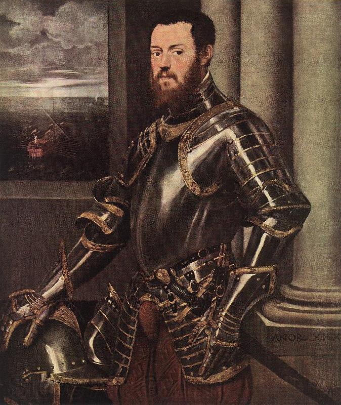 Tintoretto Man in Armour France oil painting art