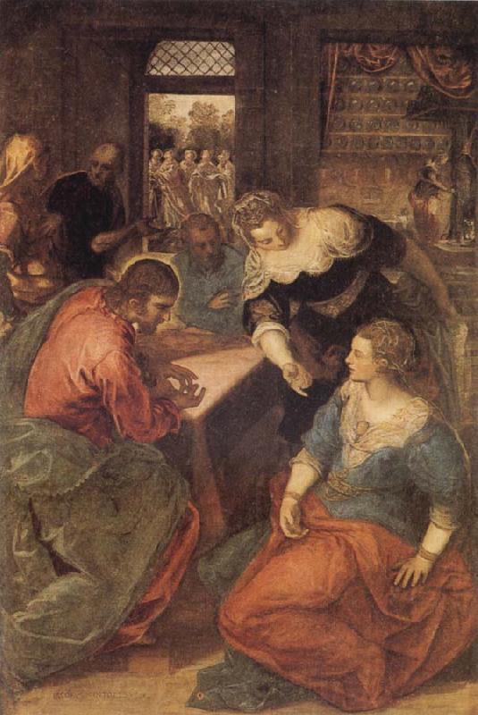 Tintoretto Christ with Mary and Martha Spain oil painting art